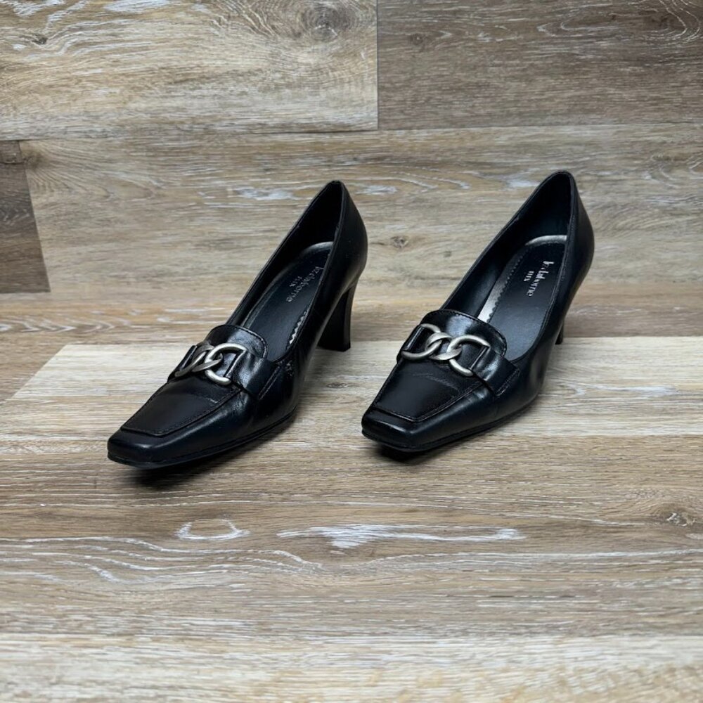 Liz Claiborne Ophalia IFlex Black Leather Pumps Women's Size 7.5